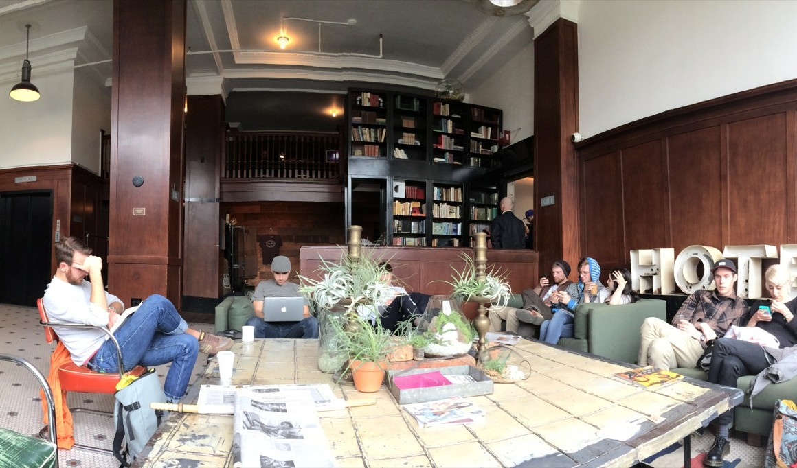 a panoramic view inside